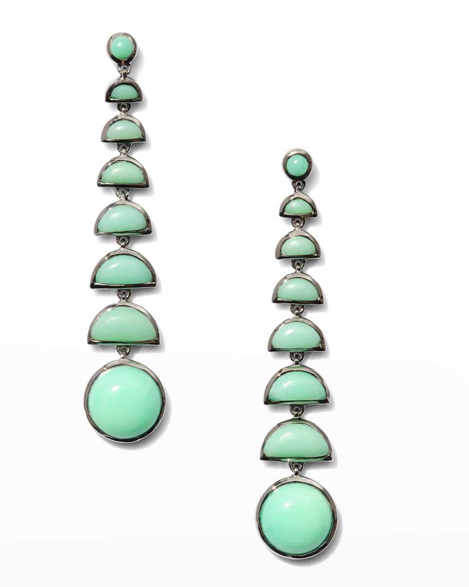 Ball Bearing Earrings, Chrysoprase